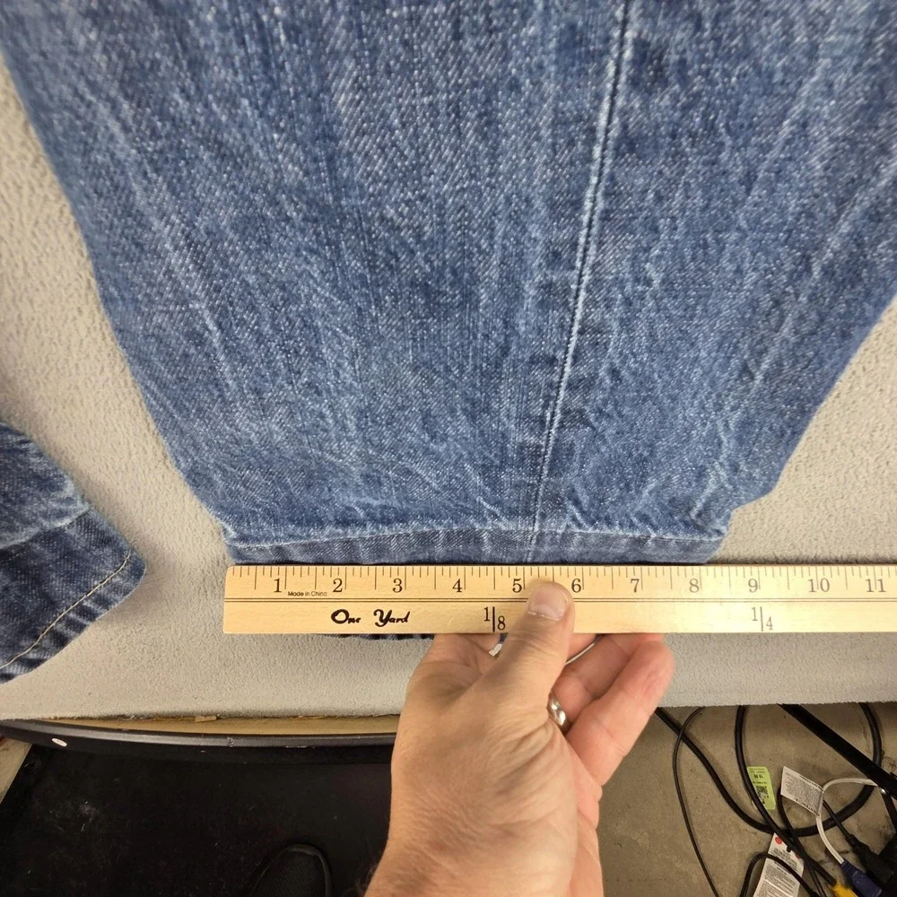 Vintage Levis Engineered Jeans Mens 32x32 Blue Twisted Button Fly Medium Wash